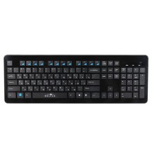 Клавиатура Оклик 870S черный USB беспроводная slim Multimedia