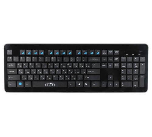 Клавиатура Оклик 870S черный USB беспроводная slim Multimedia