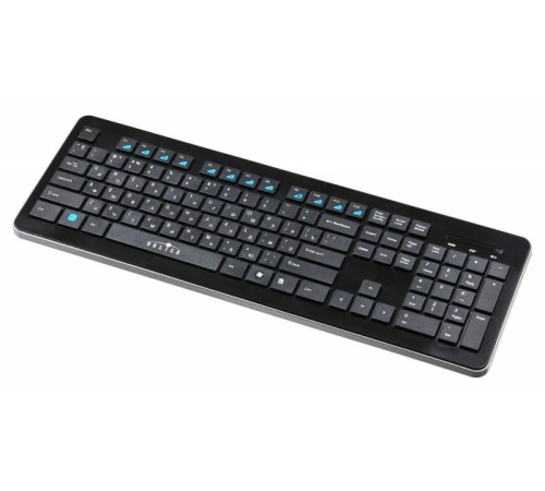 Клавиатура Оклик 870S черный USB беспроводная slim Multimedia