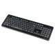 Клавиатура Оклик 870S черный USB беспроводная slim Multimedia