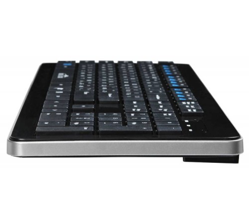 Клавиатура Оклик 870S черный USB беспроводная slim Multimedia