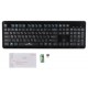 Клавиатура Оклик 870S черный USB беспроводная slim Multimedia