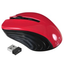 Мышь Оклик 545MW черный/красный оптическая (1600dpi) беспроводная USB (3but)