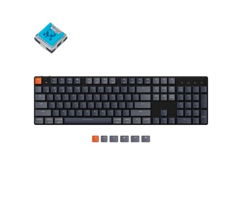 Беспроводная механическая ультратонкая клавиатура Keychron K5SE, Full Size, RGB подсветка, Blue Switch