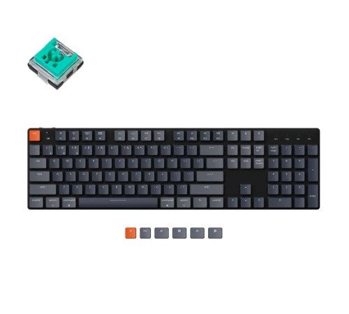 Беспроводная механическая ультратонкая клавиатура Keychron K5SE, Full Size, RGB подсветка, Mint Switch