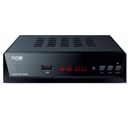 Ресивер DVB-T2 Сигнал Эфир HD-600RU черный