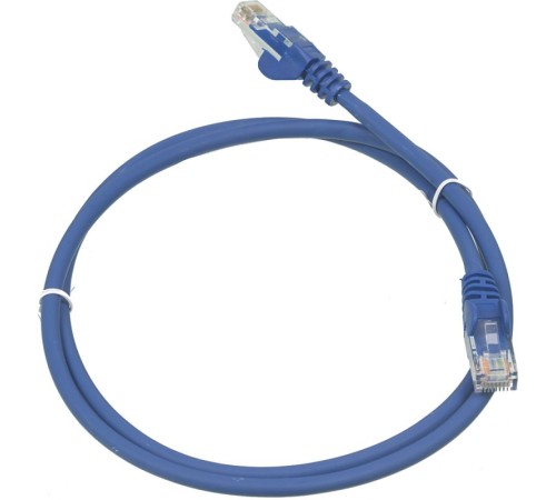 Патч-корд Lanmaster UTP LAN-PC45/U5E-1.0-BL вилка RJ-45-вилка RJ-45 кат.5е 1м синий LSZH (уп.:1шт)