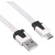 Кабель Buro BHP MICROUSB 1M FLAT USB (m)-micro USB (m) 1м белый плоский