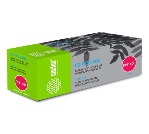 Картридж лазерный Cactus CS-TK5140C голубой (5000стр.) для Kyocera Ecosys M6030cdn/M6530cdn/P6130cdn