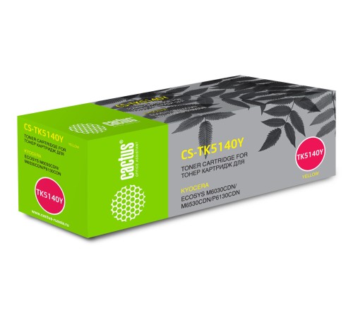 Картридж лазерный Cactus CS-TK5140Y желтый (5000стр.) для Kyocera Ecosys M6030cdn/M6530cdn/P6130cdn