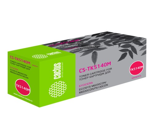 Картридж лазерный Cactus CS-TK5140M пурпурный (5000стр.) для Kyocera Ecosys M6030cdn/M6530cdn/P6130cdn