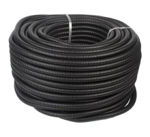 EKF tpnd-20-t Труба ПНД гибкая гофр. d 20мм, тяжёлая с протяжкой, 100м, цвет черный (бухта 100 м)