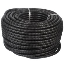 EKF tpnd-20-t Труба ПНД гибкая гофр. d 20мм, тяжёлая с протяжкой, 100м, цвет черный (бухта 100 м)