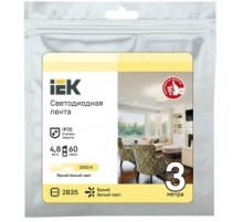 IEK LSR1-1-060-20-3-03 Лента LED 3м LSR-2835WW60-4,8-IP20-12В теплая белая