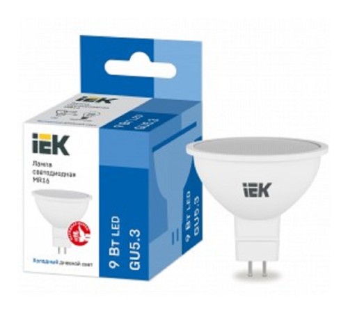 Iek LLE-MR16-9-230-65-GU5 Лампа LED MR16 софит 9Вт 230В 6500К GU5.3 Iek LLE-MR16-9-230-65-GU5 Лампа LED MR16 софит 9Вт 230В 6500К GU5.3