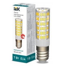 Iek LLE-CORN-7-230-40-E14 Лампа LED CORN капсула 7Вт 230В 4000К керамика E14