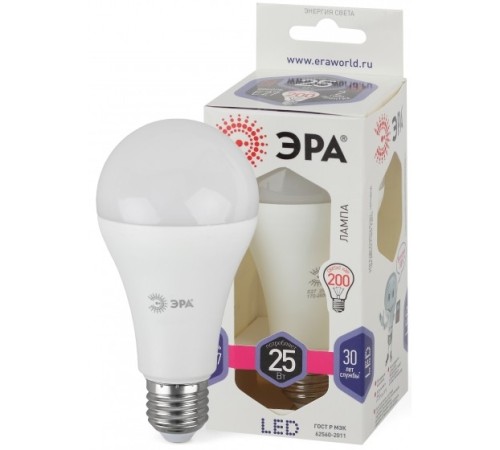 ЭРА Б0035336 Светодиодная лампа груша LED A65-25W-860-E27 ЭРА Б0035336 Светодиодная лампа груша LED A65-25W-860-E27