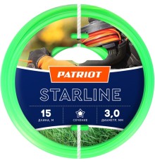 Леска для садовых триммеров Patriot Starline d=3.0мм L=15м (805201066)