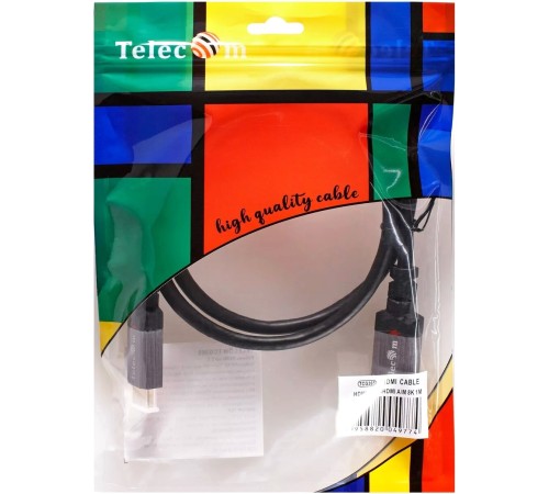 Кабель HDMI 19M/M,ver. 2.1, 8K@60 Hz 1m метал разъемы, Telecom <TCG365-1M> VCOM Telecom TCG365-1M Кабель HDMI 19M/M,ver. 2.1, 8K@60 Hz 1m метал разъемы, Telecom <TCG365-1M> VCOM Telecom TCG365-1M