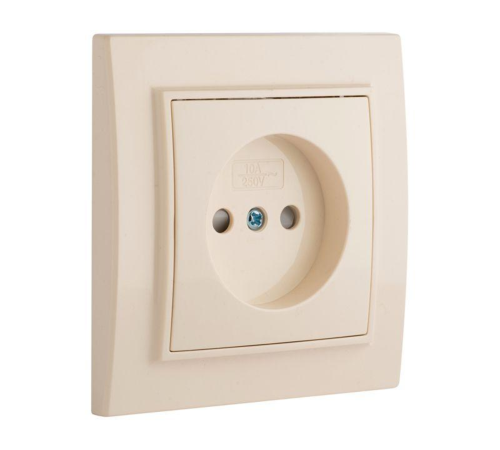 EKF ERR10-022-200 Розетка 1-мест. СП б/з 10 А с защ. штор. бежевый Минск EKF