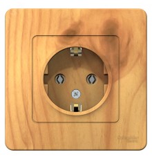 Systeme electric BLNRS001015 BLANCA С/У РОЗЕТКА с заземлением без шторок, 16А, 250В, ЯСЕНЬ