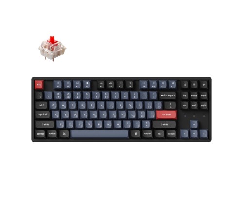 Беспроводная механическая клавиатура QMK Keychron K8 Pro, 87 клавиш, Hot-Swap, Gateron G pro Red Switch