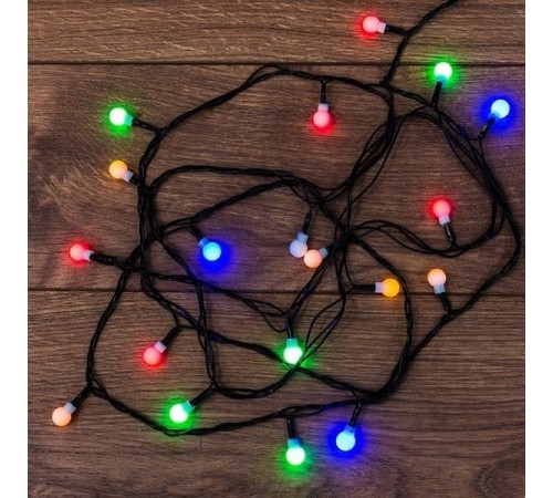 NEON-NIGHT 303-060 Гирлянда светодиодная "Цветные Шарики" 20 LED МУЛЬТИКОЛОР 2,8 метра