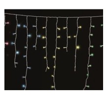 NEON-NIGHT (255-019) Гирлянда Айсикл {(бахрома) светодиодный, 1,8 х 0,5 м, прозрачный провод, 220 В, диоды МУЛЬТИКОЛОР}