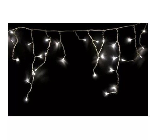 Neon-night 255-026 Гирлянда Айсикл (бахрома) светодиодный, 1,8 х 0,5 м, белый провод, 220В, диоды белые [255-025]
