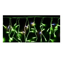 Neon-night 255-164 Гирлянда "Айсикл" 4,8х0,6 м, с эффектом мерцания, белый ПВХ, 176LED, цвет: Зелёный, 220В