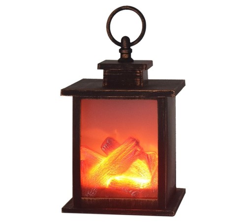 Neon-night 511-031 Светодиодный камин "Кантри" с эффектом живого огня 12х12х18,5 см, батарейки 3хАА (не в комплекте)