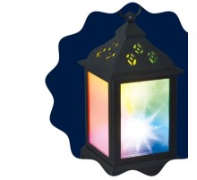 Neon-night 513-064 Декоративный фонарь 11х11х22,5 см, черный корпус, цвет свечения RGB с эффектом мерцания