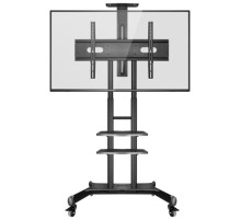 ONKRON TS1881 черный 2 полки для AV в комплкте Для телевизоров диагональю 55"-80" Максимальная нагрузка: 90,9 кг VESA: 200x200, 200x300, 200x400, 300x100, 300x200, 300x300, 300x400, 400x200, 400x300,