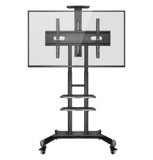 ONKRON TS1881 черный 2 полки для AV в комплкте Для телевизоров диагональю 55"-80" Максимальная нагрузка: 90,9 кг VESA: 200x200, 200x300, 200x400, 300x100, 300x200, 300x300, 300x400, 400x200, 400x300,