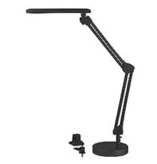 ЭРА Б0008000 Настольный светодиодный светильник NLED-440-7W-BK черный {В комплекте 2 варианта крепления - устойчивое основание и струбцина, цвет. температура 3000К}