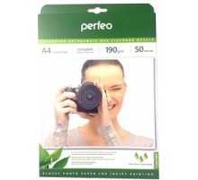 Perfeo PF-GLA4-190/50  Бумага Perfeo глянцевая , А4 190 г/м2 ,  50л