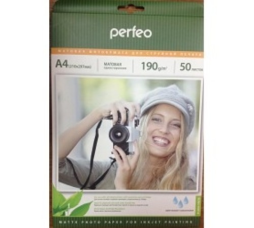Perfeo PF-MTA4-190/50 Бумага Perfeo матовая 50л, A4 190 г/м2 (M06)