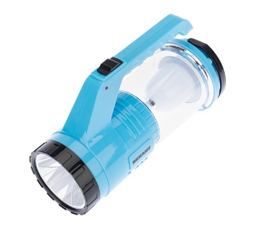 Rexant 75-721 Фонарь туристический/поисковый/кемпинговый с Powerbank, аккумулятор, головной + боковой свет, солнечная батарея. Индикатор зарядки (выносное зарядное устройство от сети в комплекте)