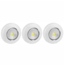 Rexant 75-705 Фонарь-подсветка пушлайт СОВ + фасеточный рефлектор, самоклеющееся основание 3 Вт, 3 х ААА