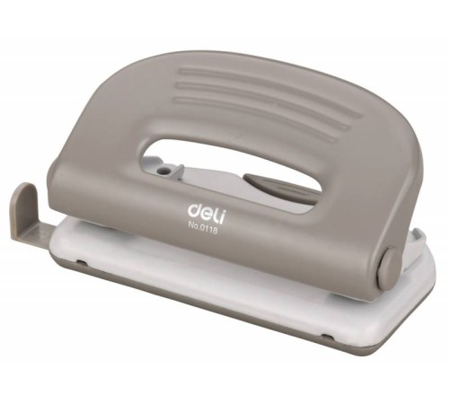 Дырокол Deli PRO E0118 макс.:10лист. металл ассорти отв.:2 с линейкой