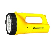 Ultraflash LED3816SM   (фонарь аккум. 220В, желт., 9LED, 2 режима,  SLA, пласт., коробка)