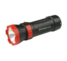 Ultraflash LED3849   (фонарь аккум.220В, черный, 1 LED, 2 реж.,SLA, пластик, коробка)