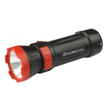 Ultraflash LED3849   (фонарь аккум.220В, черный, 1 LED, 2 реж.,SLA, пластик, коробка)
