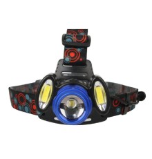 Ultraflash E1334 (фонарь налоб акк 3,7В, синий  /черный, 3LED, 4 Ватт, фокус, 2 ак 4 реж, метал,