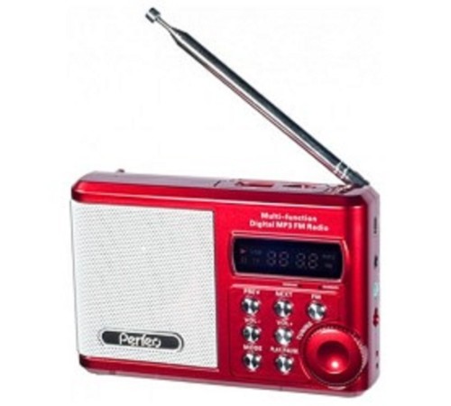Perfeo мини-аудио Sound Ranger, FM MP3 USB microSD In/Out ридер, BL-5C 1000mAh красный (PF-SV922RED) [Pf_3182]