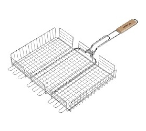 GRINDA Решетка-гриль "BARBECUE", объемная, нержавеющая сталь, 340х260мм [424732]