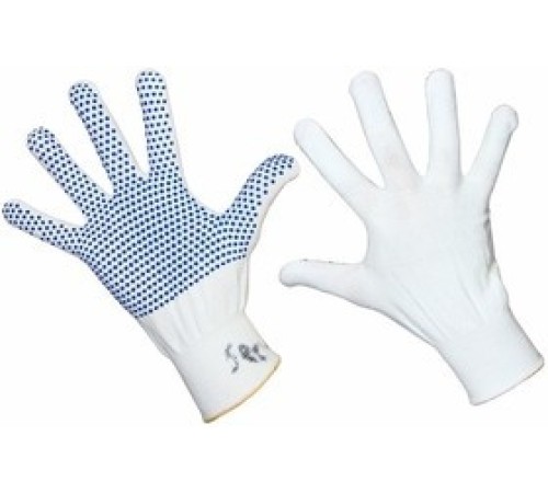 REXANT (09-0260) Перчатки нейлоновые с частичным покрытием ладони и пальцев «Точка» ПВХ белые REXANT (09-0260) Перчатки нейлоновые с частичным покрытием ладони и пальцев «Точка» ПВХ белые