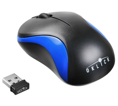 Мышь Оклик 605SW черный/синий оптическая (1200dpi) беспроводная USB (3but) Мышь Оклик 605SW черный/синий оптическая (1200dpi) беспроводная USB (3but)