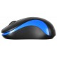 Мышь Оклик 605SW черный/синий оптическая (1200dpi) беспроводная USB (3but)