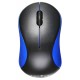 Мышь Оклик 605SW черный/синий оптическая (1200dpi) беспроводная USB (3but)